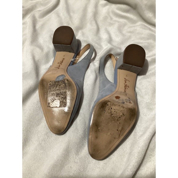 Sam Edelman Lorene Dusty Blue Suede Slingback Heel - Picture 8 of 9